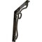 Ekena Millwork Orleans Wrought Iron Bracket, (Single center brace), Antiqued Warm Silver 1 1/2"W x 10"D x 12"H BKTM01X10X12SOLAWS - alternate 1
